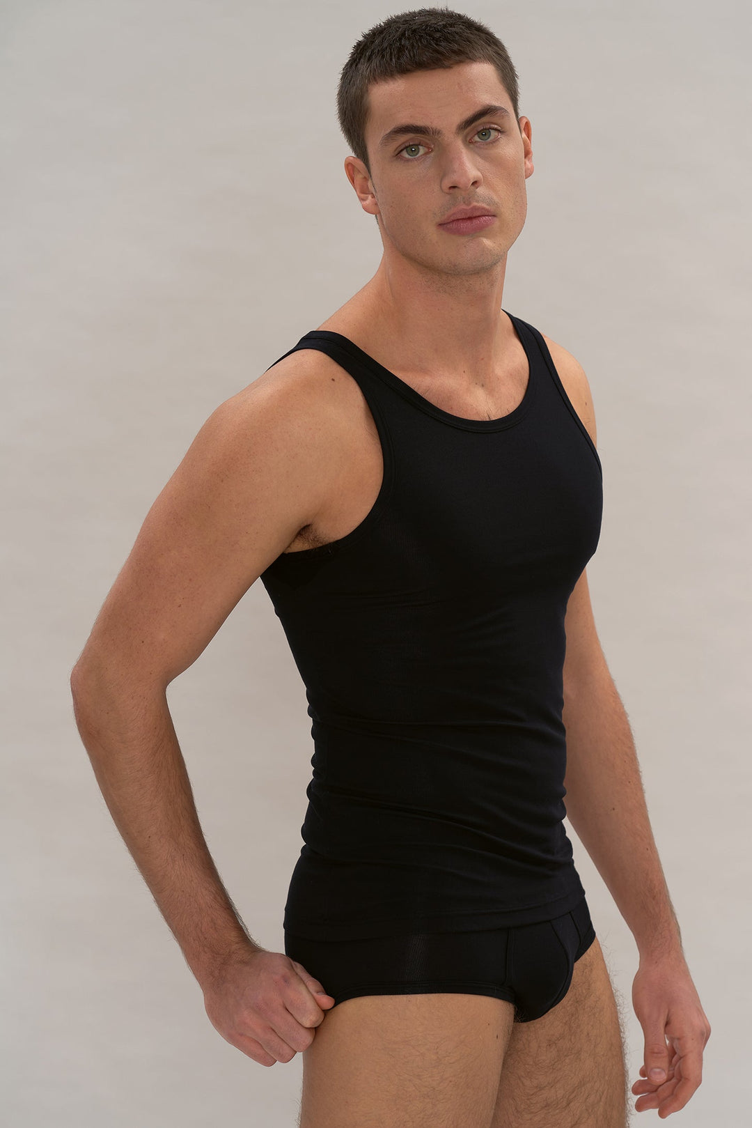 Organic rib tanktop for gents